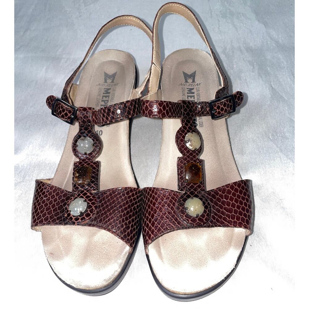 Mephisto Jeweled Wedge Sandals - Women's Size 40 (US 9)